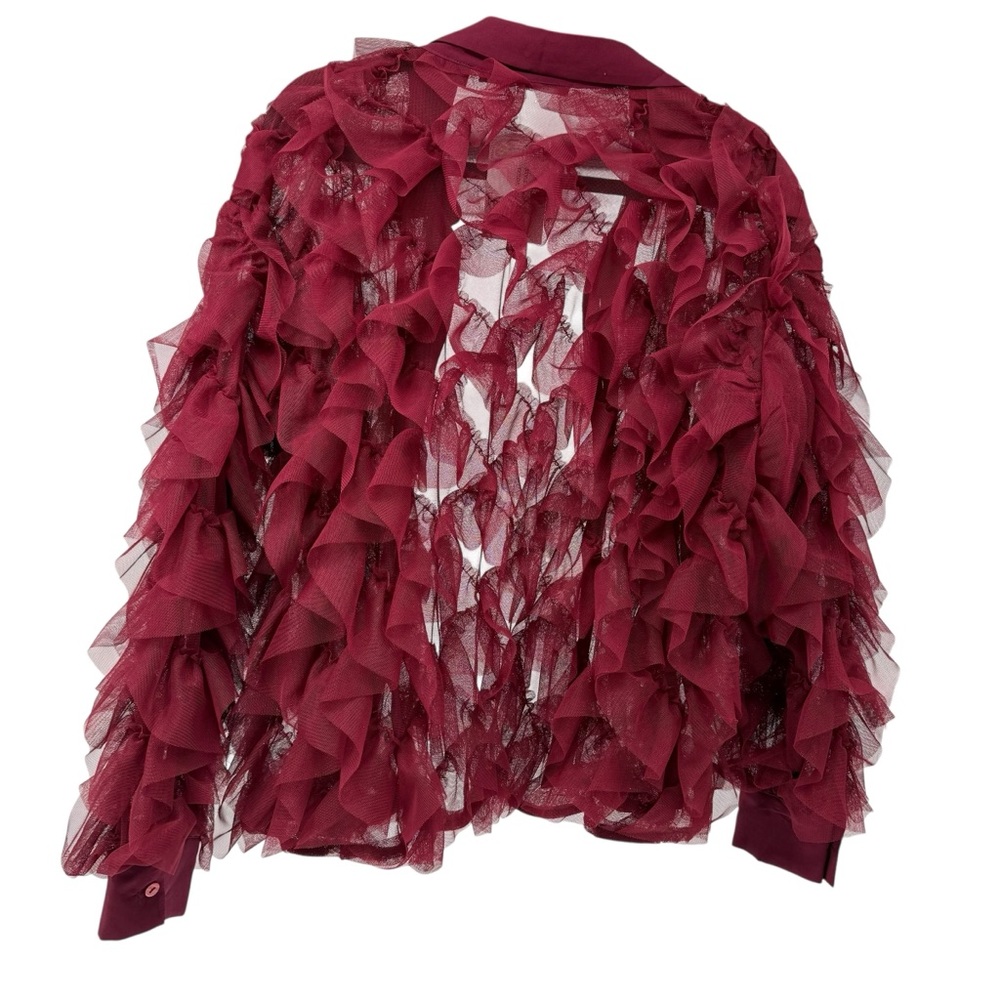 Insight Ruffled Long Sleeve Button Down Shirt - Picture 2 of 8